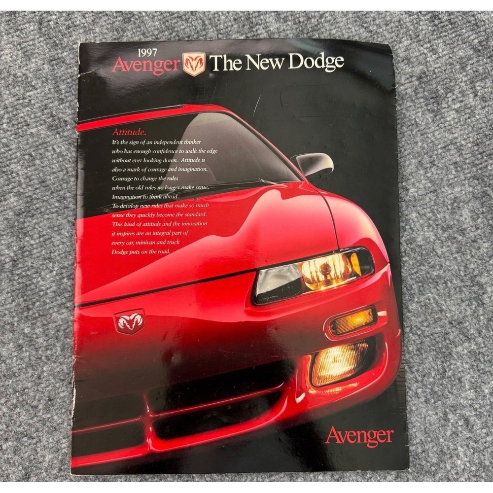 1997 Dodge Avenger Sales Brochure Original Vintage 90s Car Catalog Mopar Red